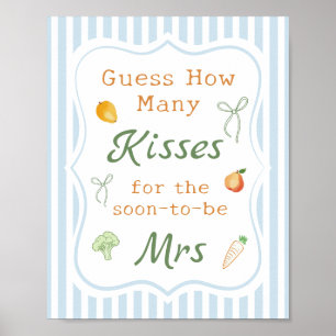 Poster Mariée Fraîche sur le Marché Jeu de devinette Baby