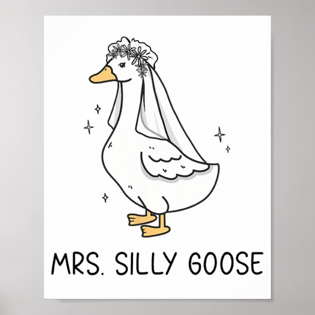 Poster Mariée Mariage Silly Bride Goose Gettin' Loos (Devant)