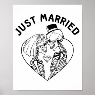 Poster Mariée mariée mariée mariée mariée Skeleton Couple
