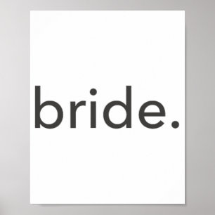 Poster Mariée minimaliste. Minimaliste