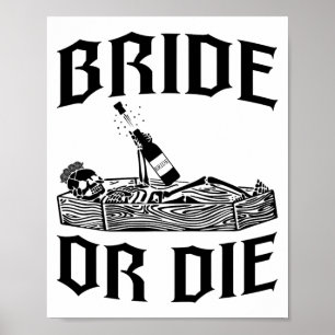 Poster Mariée ou Morte Mariée squelette Squad Gothique Ba