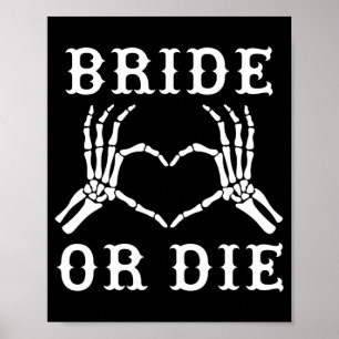 Poster Mariée ou Morte Squelette Gothique Halloween Bache