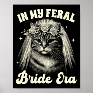 Poster Mariée Pour Être Chat Maman Chat Mariage nuptiale 