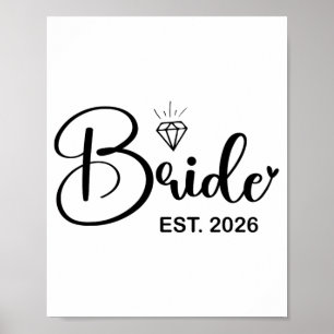 Poster Mariée Prév. 2026 Fiancée Mme Épouse Enterrement d