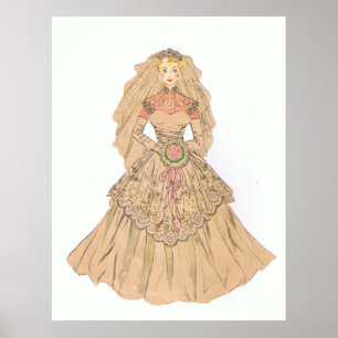 Poster Mariée vintage