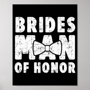Poster Mariées Homme D'Honneur Mariage Tee Bachelor Bache