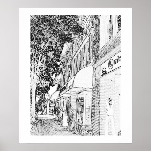 Poster Marietta Boutiques Carrés Ville Carré Petite ville (Devant)