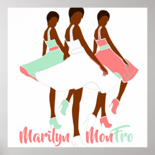 Poster Marilyn MonFRO AFRoCA Africaine Femme noire