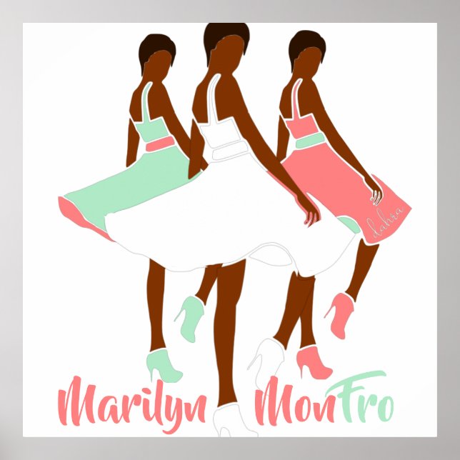 Poster Marilyn MonFRO AFRoCA Africaine Femme noire (Devant)