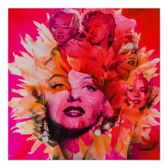 Poster Marilyn Monroe pop art portrait (Devant)