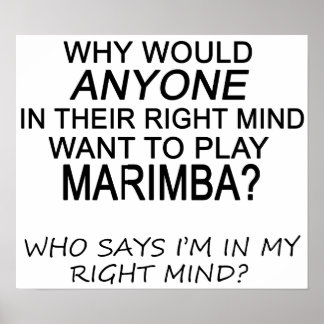 Poster Marimba esprit droit