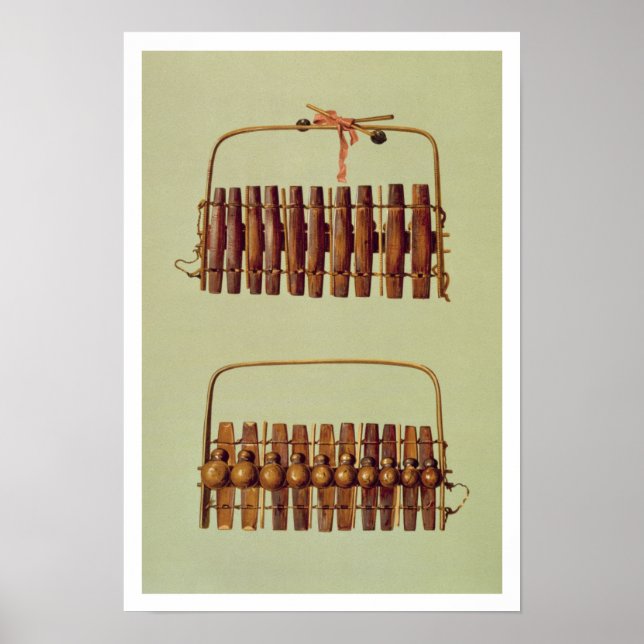 Poster Marimba, vue avant et arrière, sud-africain, de (Devant)