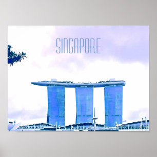 Poster Marina Bay Sands Singapour Voyage