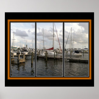 Poster Marina de Sarasota en Floride