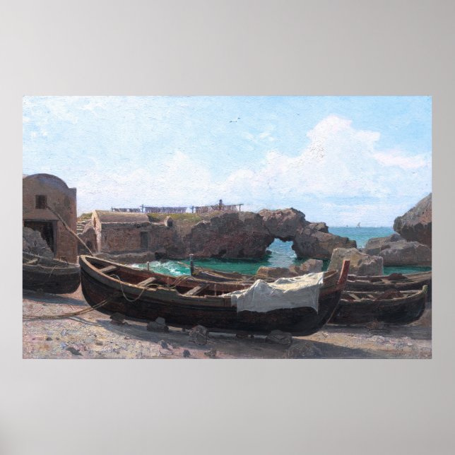 Poster Marina Piccola sur l'île de Capri, Italie par Hase (Devant)