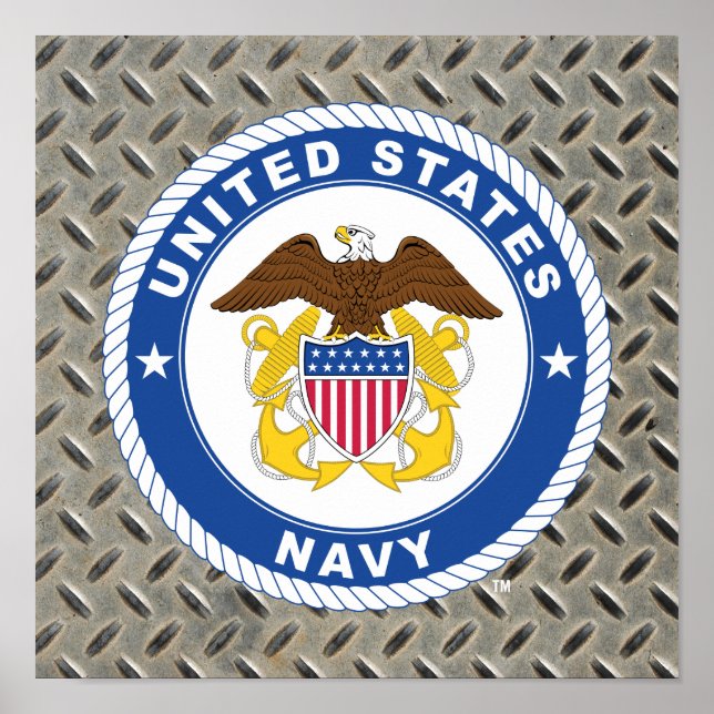 Poster Marine américaine | Officier Crest (Devant)