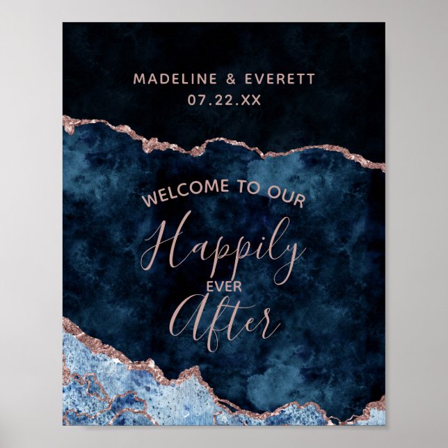 Poster Marine Blue Agate Heureusement après l'Affiche de  (Devant)