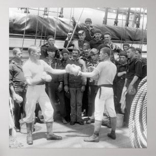 Poster Marine Boxing : 1890