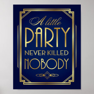 Poster Marine Gold Art Deco Un PETIT PARTI
