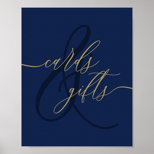 Poster Marine Gold Simple Scripts Cartes Cadeaux (Devant)