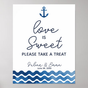 Poster Marine marine bleu amour est doux Imprimer