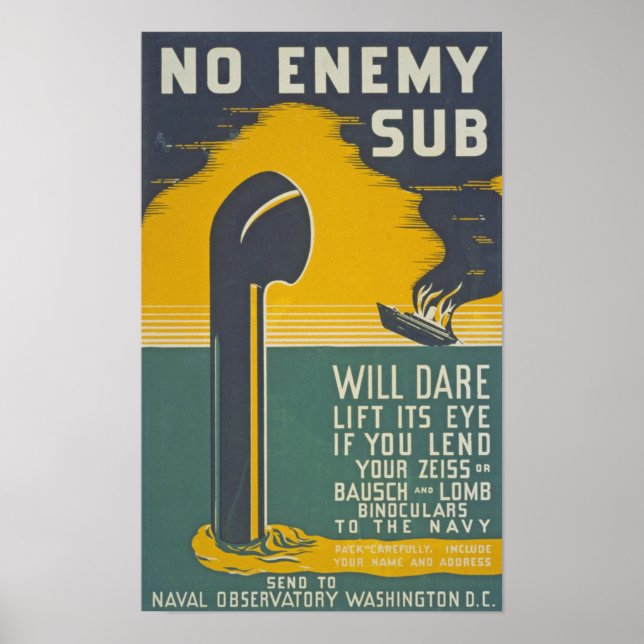Poster Marine recrutement de la Seconde Guerre mondiale (Devant)