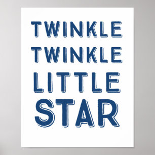 Poster Marine Twinkle Twinkle Little Star Nursery Art