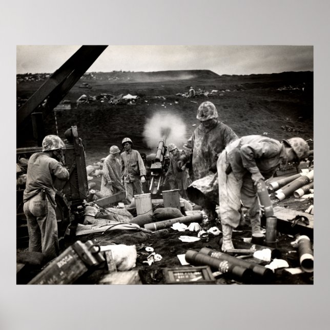 Poster Marines américains 2ème guerre mondiale sur Iwo Ji (Devant)