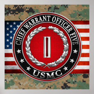 Poster Marines des États-Unis : Adjudant-chef cinq (Adjud