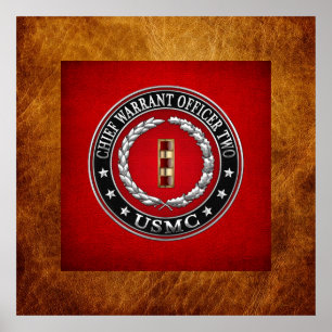 Poster Marines des États-Unis : Adjudant-chef no 2 de l'U