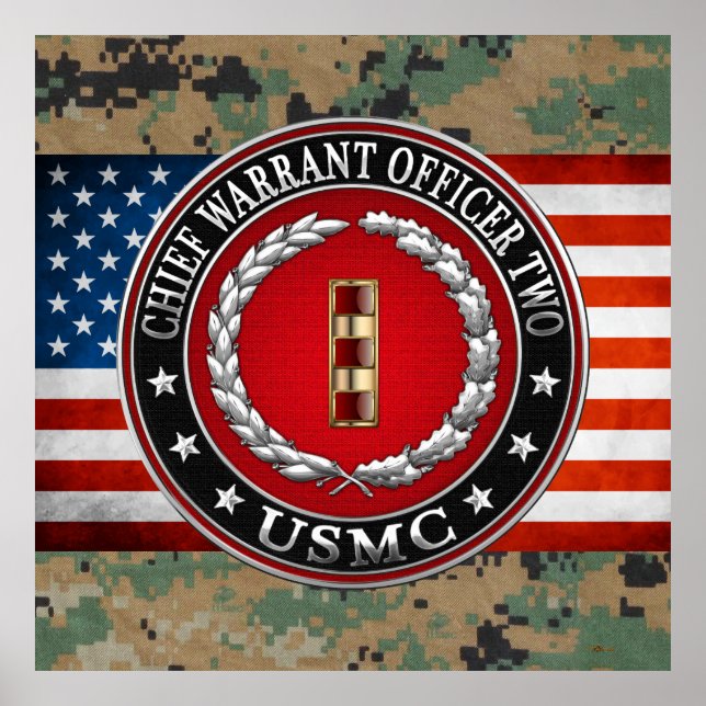 Poster Marines des États-Unis : Adjudant-chef no 2 de l'U (Devant)