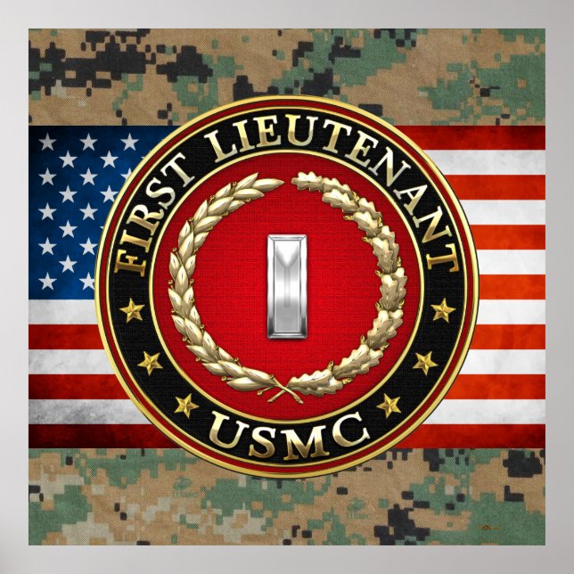 Poster Marines des États-Unis : Premier lieutenant (USMC  (Devant)