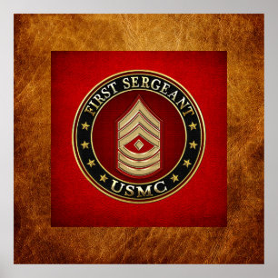 Poster Marines des États-Unis : Premier sergent (USMC 1er