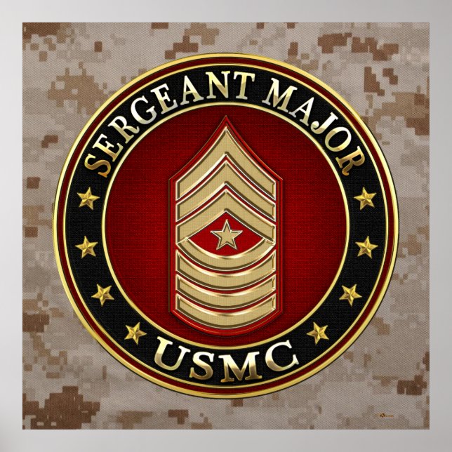 Poster Marines des États-Unis : Sergent-major (SgtMaj de  (Devant)