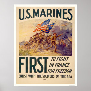 Poster Marines - La première bataille pour la liberté en 