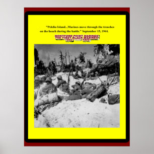 POSTER MARINES NOIRES DANS LES TRENCHES 1944