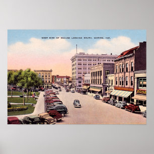 Poster Marion, vue du centre de l'Indiana