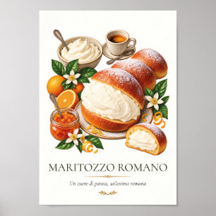 Poster Maritozzo Romano – Vintage Italian Dessert