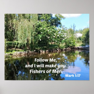 Poster Mark 1:17 Suivez-moi et je vous ferai pêcheurs de
