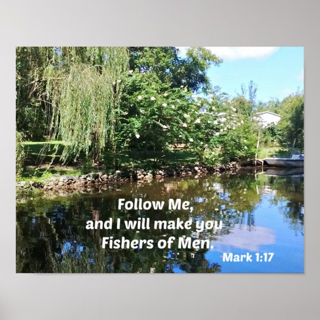 Poster Mark 1:17 Suivez-moi et je vous ferai pêcheurs de (Devant)