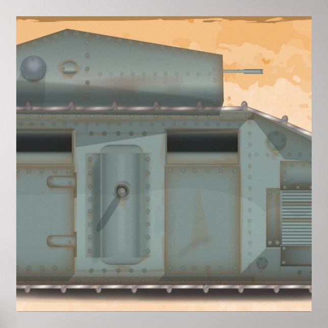 Poster Mark 1 Tank britannique (Devant)