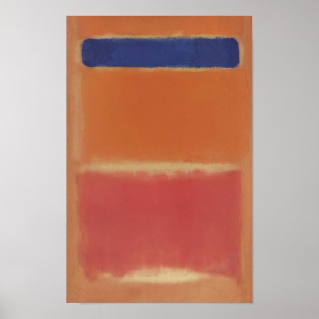 Poster Mark Rothko - Blue Over Red - 1953 (Devant)