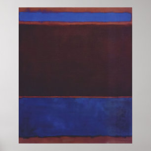 Poster Mark Rothko - No. 3 (Bleu Clair, Marron, Bleu Fonc