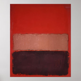 Poster Mark Rothko - No. 46 (Noir, Ocre, Rouge sur Rouge)