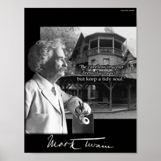 Poster Mark Twain : Conception personnalisée avec diverse