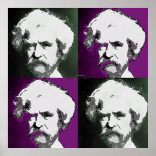 Poster Mark Twain Pop Art Imprimer