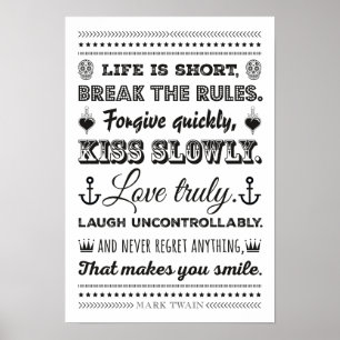 Poster Mark Twain - Rompre les règles