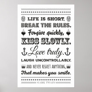 Poster Mark Twain - Rompre les règles