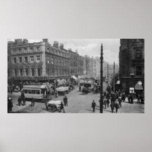 Poster Market Street, Manchester, c.1910