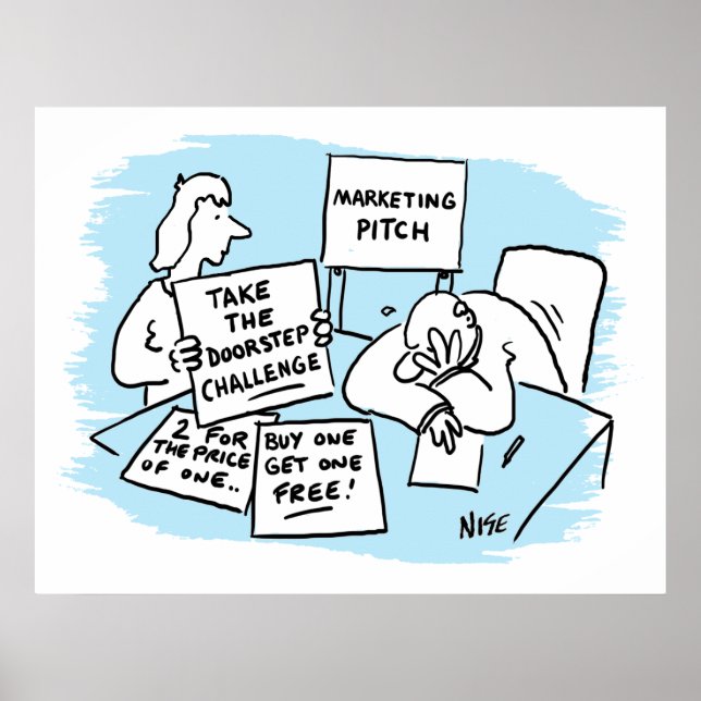 Poster Marketing Manager est en cours d'exécution d'un pl (Devant)